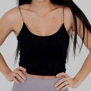 Gaze Brown‎ Strappy Crop Top Size S